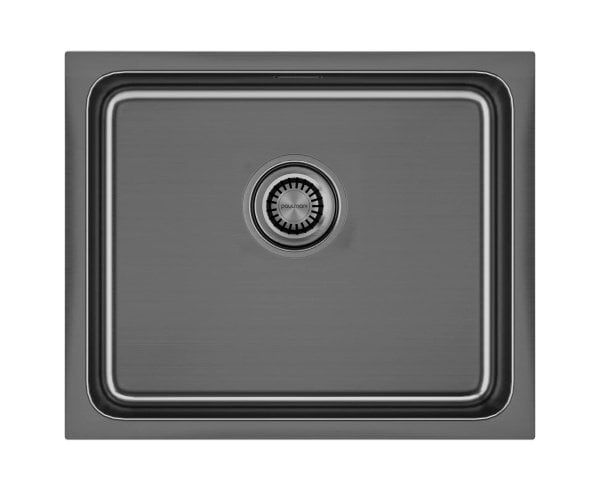Мойка кухонная Paulmark Vista PM305444-GM, вороненая сталь