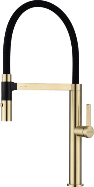 Смеситель для кухни Paulmark Leader Le214101-SBG с гибким изливом, светлое брашированное золото