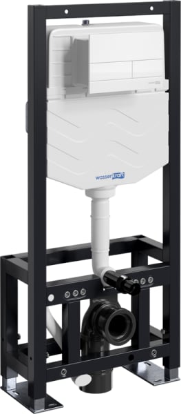 Система инсталляции для унитазов Wasserkraft Dill 61TLT.010.ME.WM04, с кнопкой смыва матовой белой