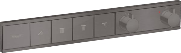 Термостатический смеситель встраиваемый Hansgrohe RainSelect 15382340, для душа, шлифованный черный 
