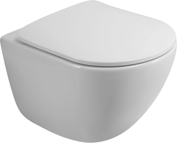 Унитаз подвесной BelBagno Amanda BB051CHR BB051-2SC с микролифтом, безободковый