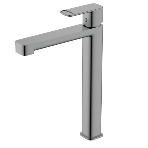 Смеситель для раковины высокий металл Gun Metal, AQUAme Parma AQM6614GM