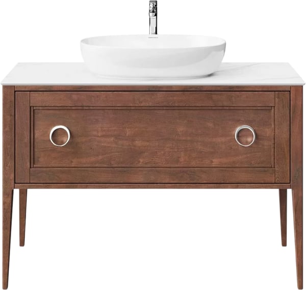 Тумба под раковину без столешницы KERAMA MARAZZI Plaza Classic Neo 120 с органайзером, орех матовый
