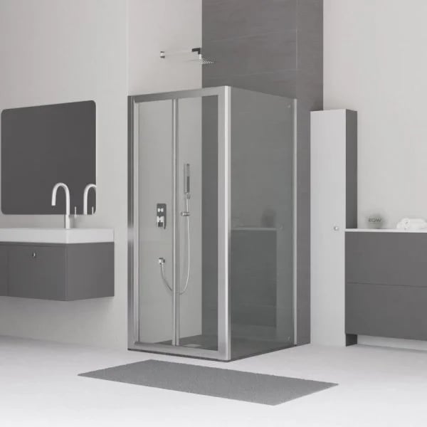 Душевой уголок RGW Classic CL-21+80 см (76-81)x80x185 профиль хром, стекло прозрачное