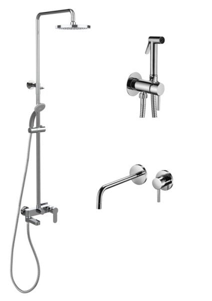 Комплект для ванной Paffoni Light KITZCOL632CR006 С ВНУТРЕННЕЙ ЧАСТЬЮ, хром