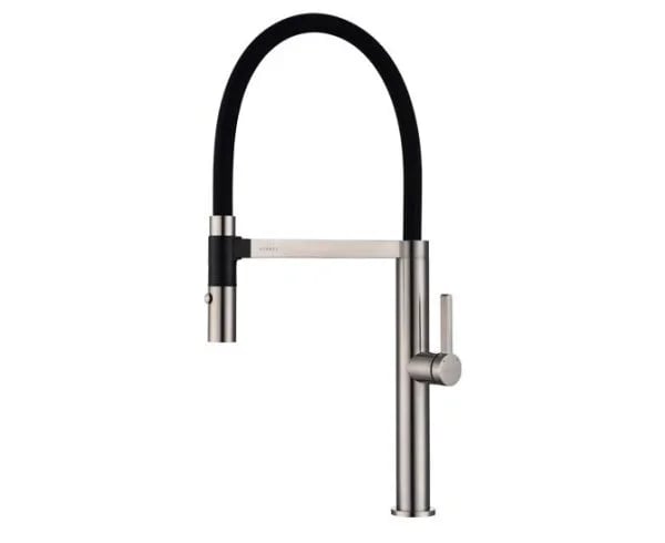 Смеситель для кухни Paulmark Leader Le214101-BS, с гибким изливом, брашированная сталь