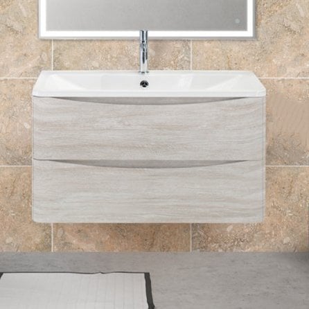 Тумба под раковину без столешницы BelBagno Acqua 100 подвесная, rovere vintage bianco