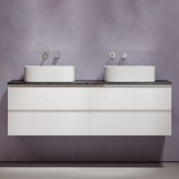 Тумба с раковиной Sancos Snob T 160 bianco, столешница черный мрамор TT160A1, раковина CN6052