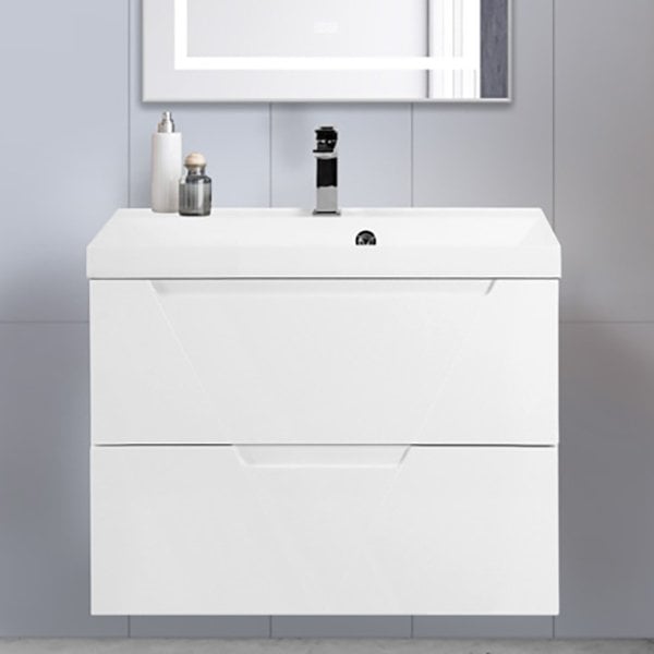 Тумба под раковину без столешницы BelBagno Vittoria 80 подвесная, bianco lucido