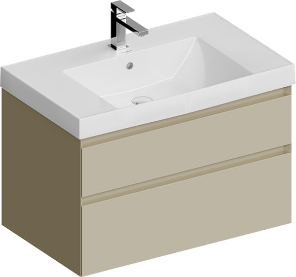 Тумба под раковину без столешницы KERAMA MARAZZI Cubo 80 подвесная, лимо матовая