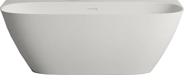 Ванна из искусственного камня Salini Sofia Wall S-Stone 160x80 см, пристенная, белая, овальная, с до