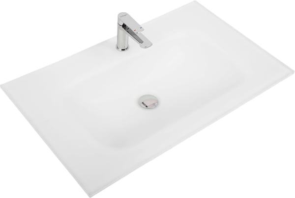 Мебельная раковина BelBagno BB810/465-LV-VTR-BO матовая белая