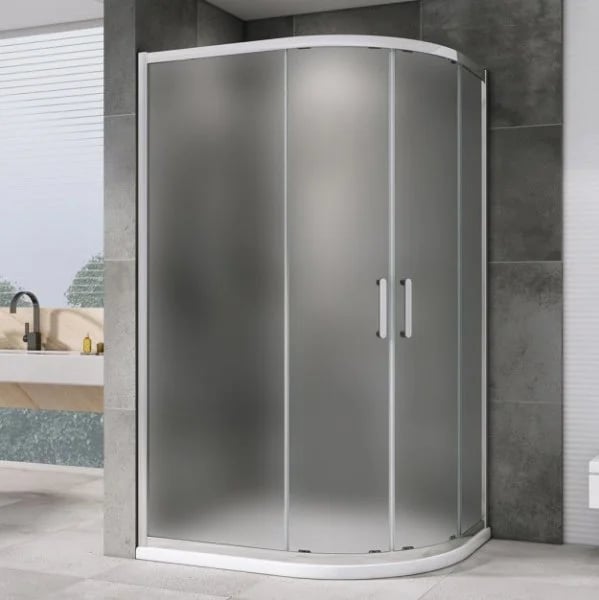 Душевой уголок Abber Schwarzer Diamant AG01128M 120x80, профиль хром матовый, стекло матовое