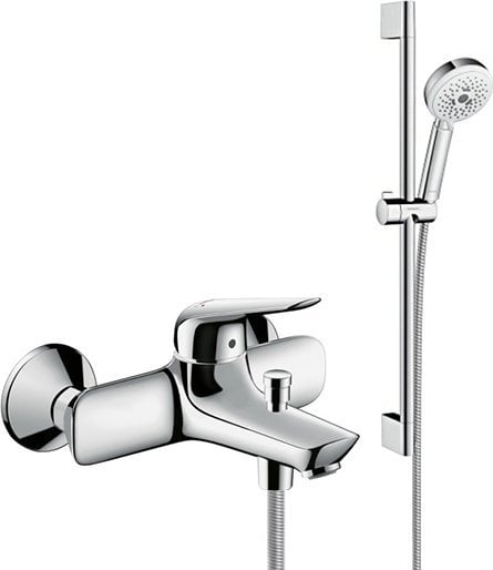 Смеситель для ванны с душем Hansgrohe Novus 71040000, + Душевой гарнитур Hansgrohe Crometta 100 Mult