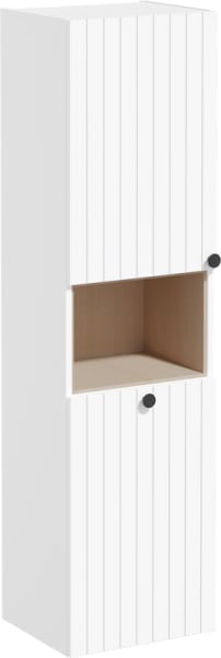 Шкаф-пенал для ванной VitrA Root Groove 40 L, с бельевой корзиной, белый