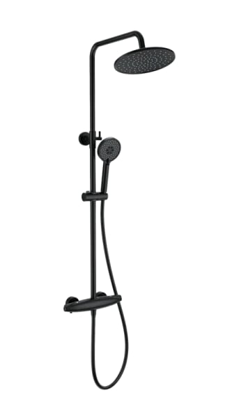 Душевая стойка Wonzon & Woghand CAPSULE WW-B3031-A-MB, матовая черная