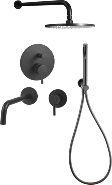Комплект для ванной Paffoni Light KITLIG015NO006 С ВНУТРЕННЕЙ ЧАСТЬЮ, черный