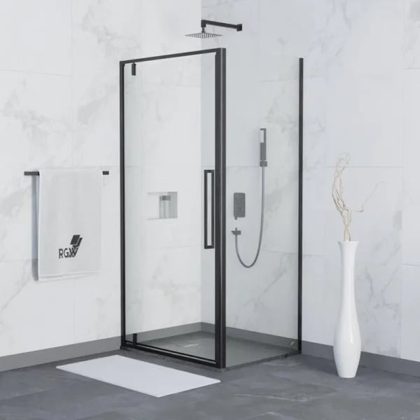 Душевой уголок RGW Stilvoll SV-02B+100 см (79-82)x100x200 профиль черный матовый, стекло прозрачное