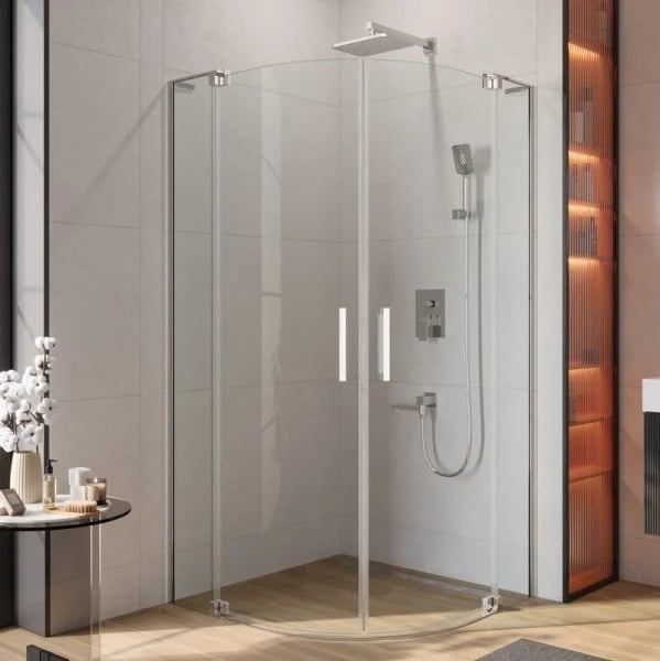 Душевой уголок Cezares Slider R 2 90/100 C Cr профиль хром, стекло прозрачное