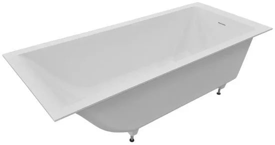 Ванна из искусственного камня Fontana Аура 170x70 см, пристенная, белая