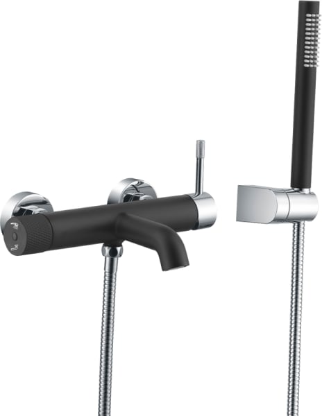 Смеситель для ванны с душем Boheme Uno 463-BCR, black chrome