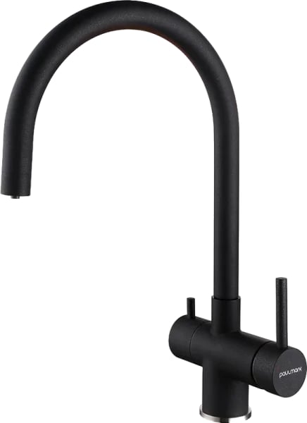 Смеситель для кухни Paulmark Heller He213218-BLM матовый черный