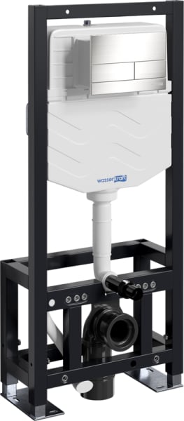 Система инсталляции для унитазов Wasserkraft Dill 61TLT.010.ME.BN04, с кнопкой смыва никель