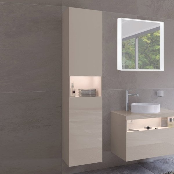Шкаф-пенал для ванной Keuco Stageline 32831 L, кашемир, с подсветкой