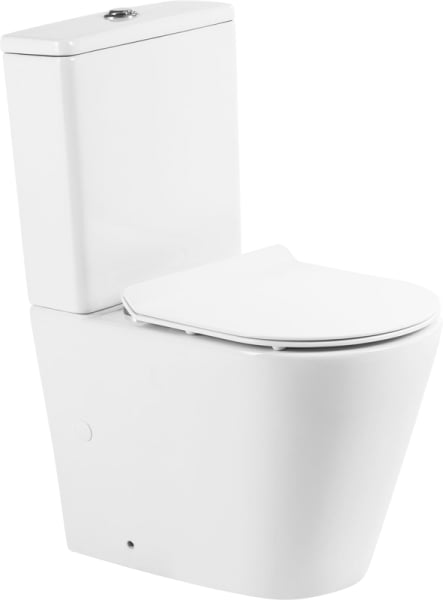 Унитаз-компакт напольный BelBagno Flay-r BB2149CPR BB2111SC с микролифтом, безободковый, глянцевый б