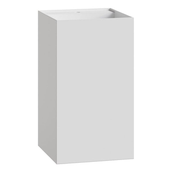 Раковина Boheme Cube 802-MW Corian 48х48х85 Matt white, напольная