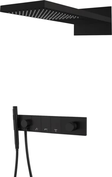 Душевой комплект Boheme Zodiac 132-B, С ВНУТРЕННЕЙ ЧАСТЬЮ, black
