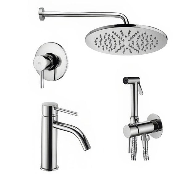 Комплект для ванной Paffoni Light KITZLIG011CR071 С ВНУТРЕННЕЙ ЧАСТЬЮ, хром