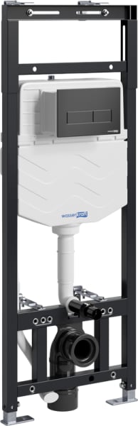 Система инсталляции для унитазов Wasserkraft Alme 15TLT.010.ME.MB03, с кнопкой смыва матовой черной
