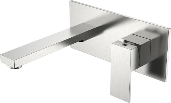 Смеситель для раковины Boheme Qubic 475-NB С ВНУТРЕННЕЙ ЧАСТЬЮ, brushed nickel