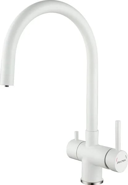 Смеситель для кухни Paulmark Heller He213218-WH белый матовый