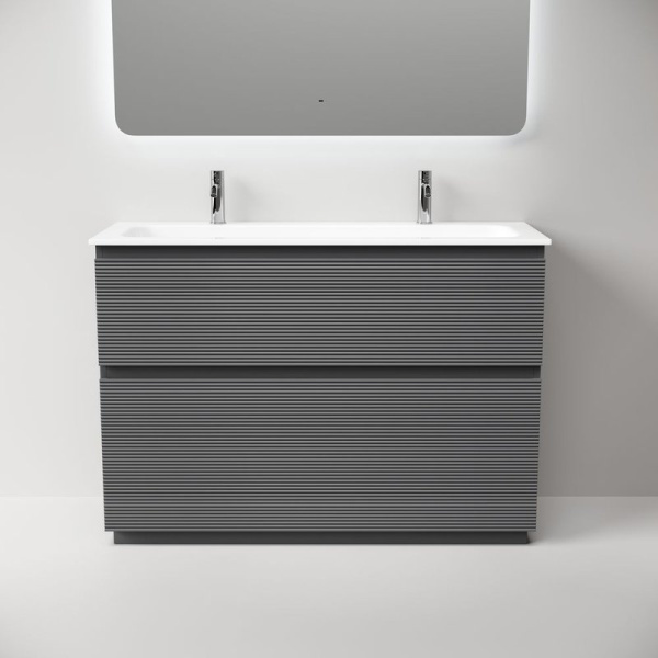 Тумба под раковину Sancos Folk Floor 120 напольная Grey soft (темно-серый), FL120FGS