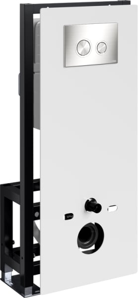 Система инсталляции для унитазов Wasserkraft Glan 66TLT.010.ME.WH.BN01, с кнопкой смыва никель