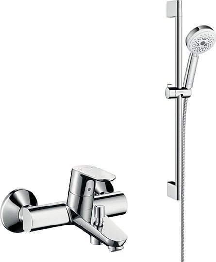 Смеситель для ванны с душем Hansgrohe Focus E2 31940000, + Душевой гарнитур Hansgrohe Crometta 100 M