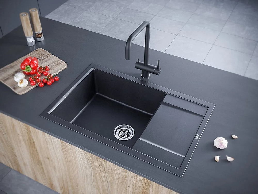 Смеситель для кухни Paulmark Wetter We213030-401 антрацит