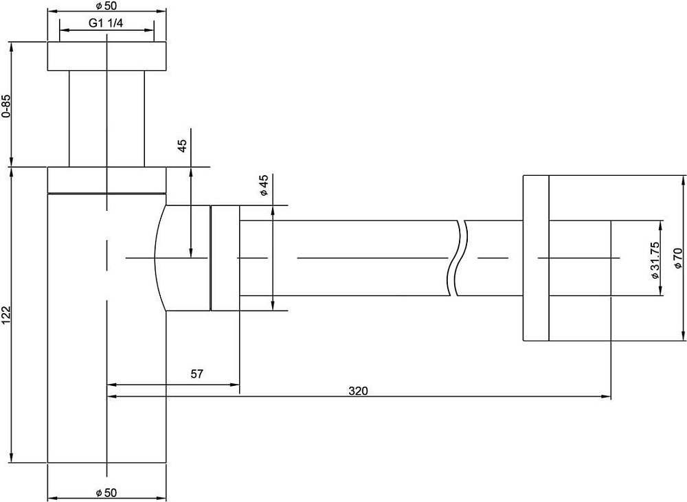 Сифон для раковины Timo 959/03L
