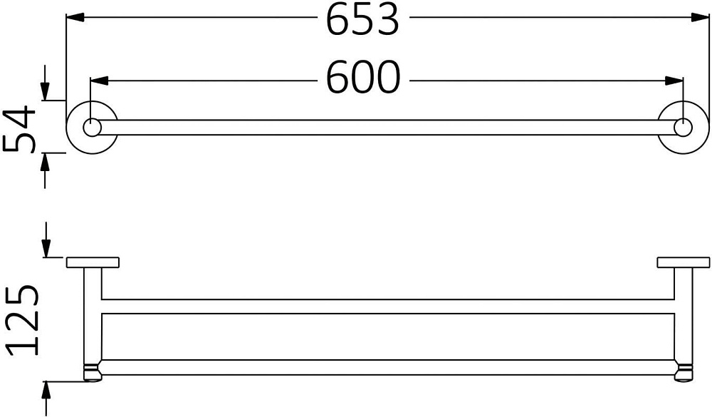 Полотенцедержатель Timo Saona 13056/00 двойной, хром