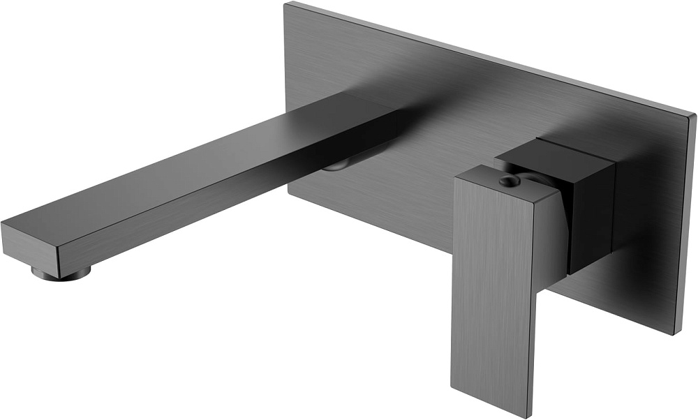 Смеситель для раковины Boheme Qubic 475-GM С ВНУТРЕННЕЙ ЧАСТЬЮ, matt gun metal