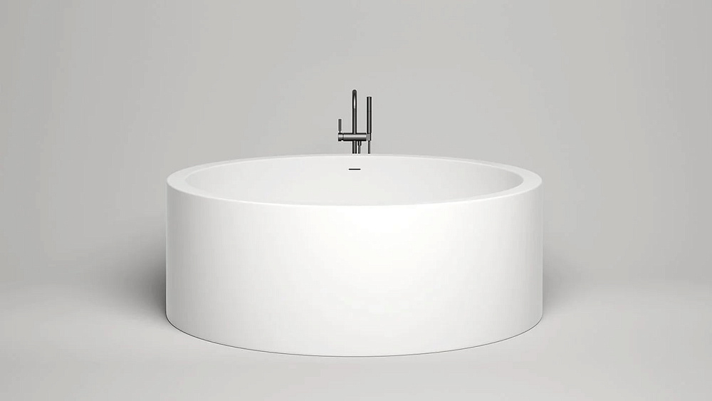 Ванна из искусственного камня Salini Isola S-Sense 200x200 см, отдельностоящая, матовая белая, кругл