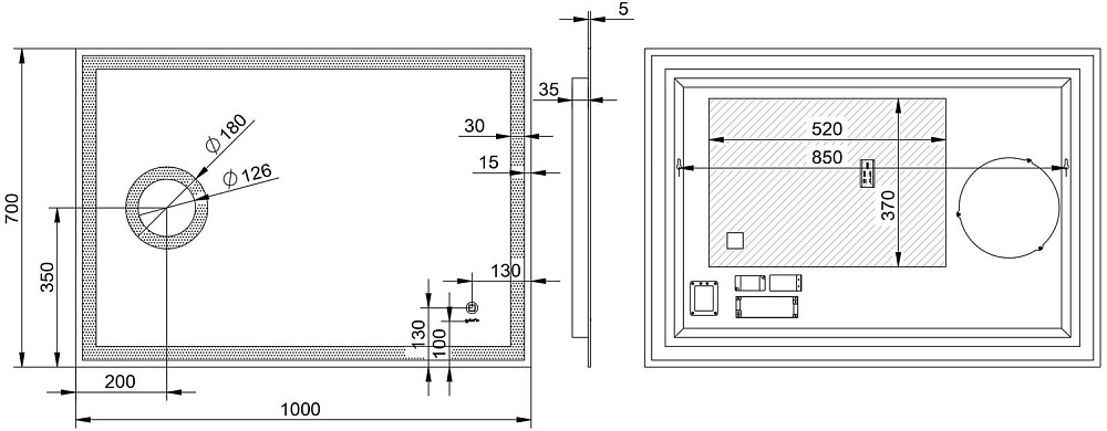 Зеркало Esbano ESMI3429KDF