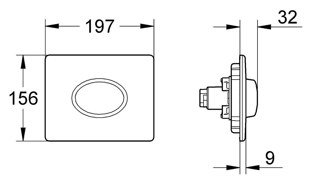 Кнопка смыва Grohe Skate Air 38565000 хром