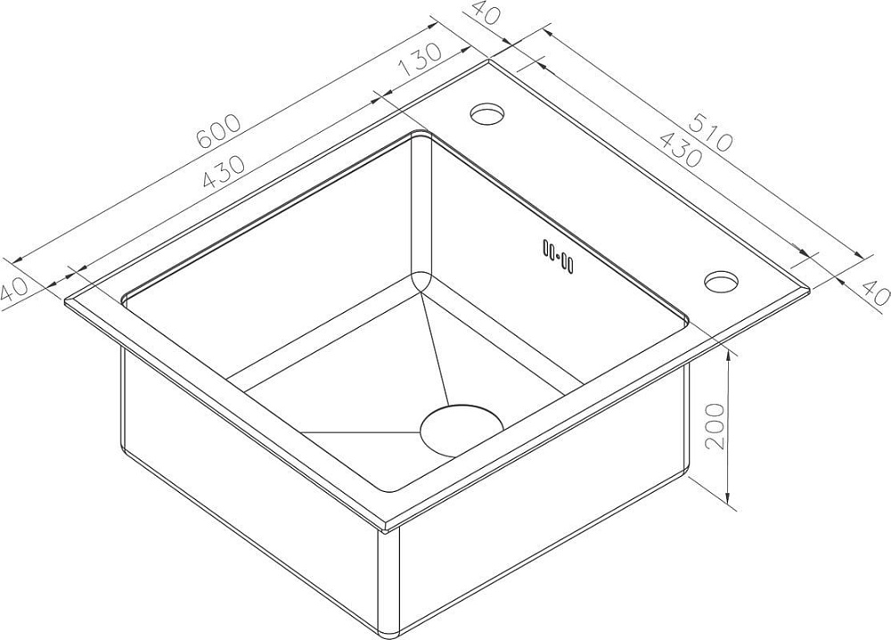 Мойка кухонная Zorg Glass GL-6051-WHITE-GRAFIT графит