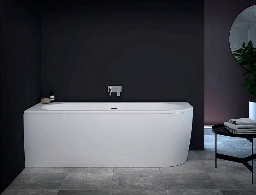 Акриловая ванна Cezares Slim 180x80 см, левая, SLIM CORNER-180-80-60-L-W37-SET