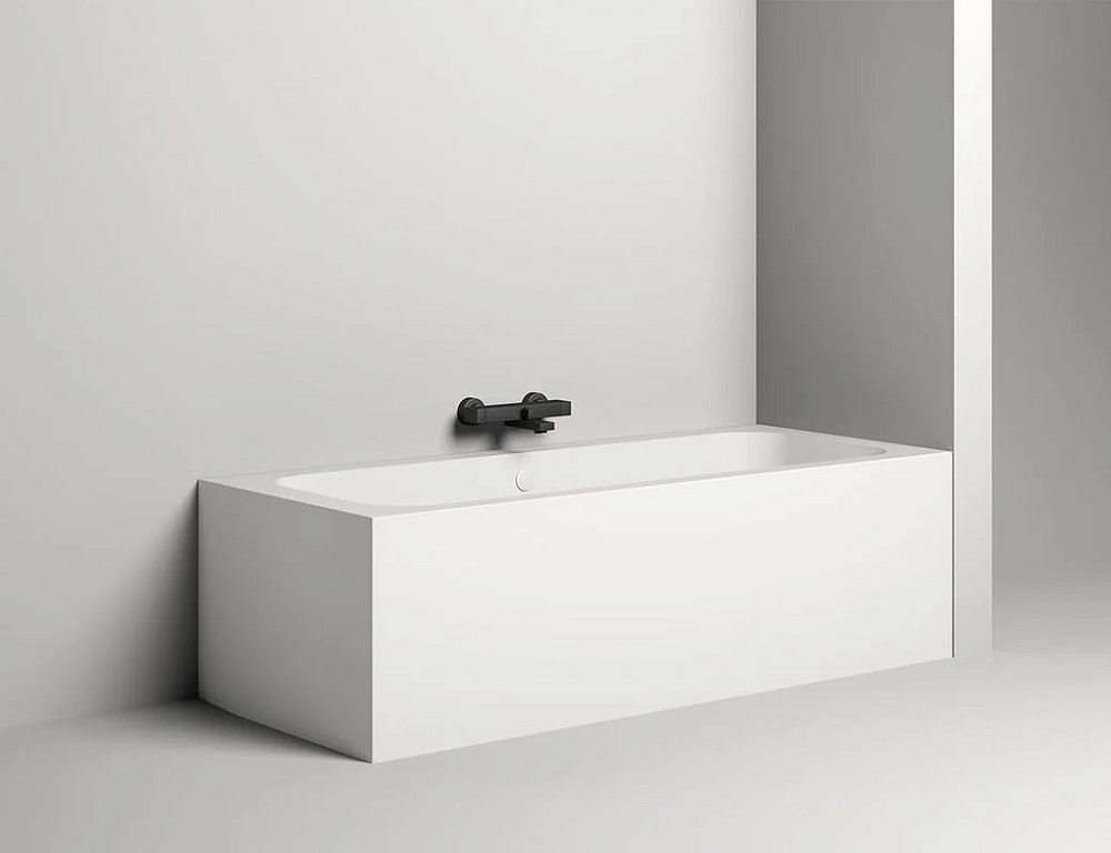Ванна из искусственного камня Salini Orlanda Axis 190x80 см, встраиваемая, белая, на ножках