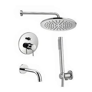 Душевой комплект Paffoni Light KITLIG019CR139, С ВНУТРЕННЕЙ ЧАСТЬЮ, хром