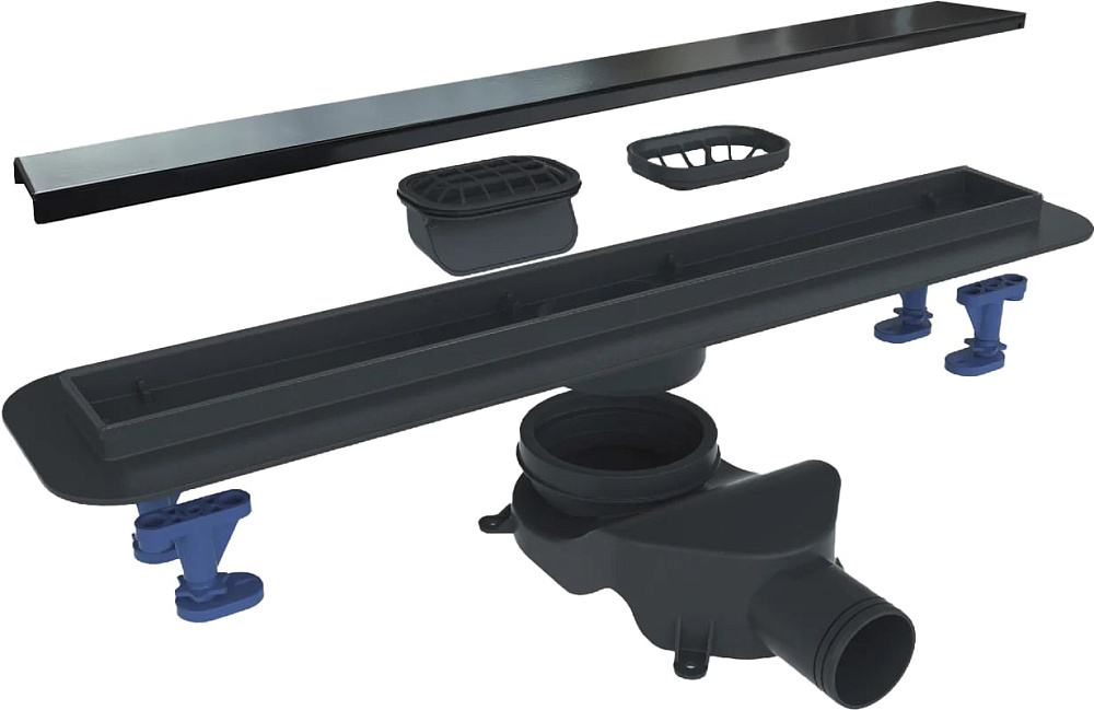 Душевой трап (лоток) BelBagno Luce BB-LD-LUCE-90-NERO 85 см, матовый черный